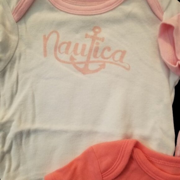 * NAUTICA Lot of Pink Short Sleeved Onzie Bodysuits Girls 6-9 months - Picture 2 of 5